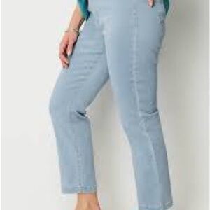 J. Jill Blue Ankle Cropped Jeans Straight Leg